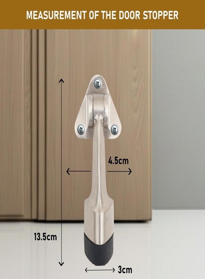 DHSVS Premium 5-Inch Door Stopper for Main Door with Ss Finish/Stopper with Rubber Grip for Home,Office and Hotels(Pack of 1) - Image 3